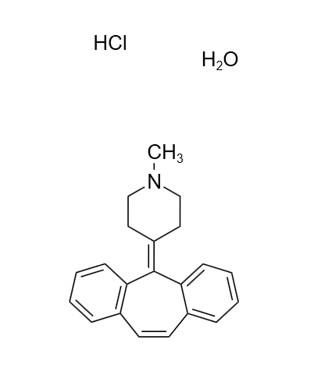 Cyproheptadine hydrochloride sesquihydrate