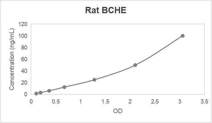 Rat butyrylcholinesterase (BCHE) ELISA kit (1.56-100 ng/mL, 0.44 ng/mL)