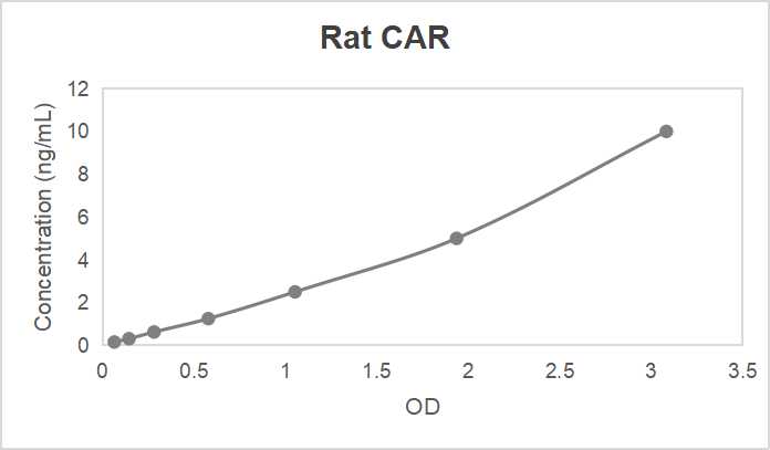 Rat constitutive androstane receptor (CAR) ELISA kit (0.156-10 ng/mL, 0.060 ng/mL)