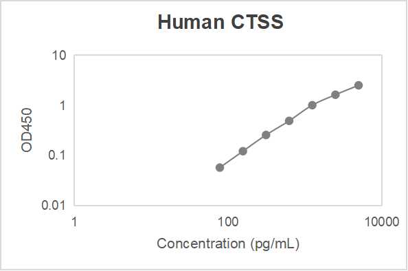 Human cathepsin S (CTSS) ELISA kit (78-5000 pg/mL, 34 pg/mL)