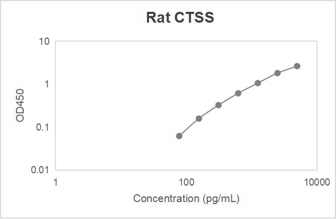 Rat cathepsin S (CTSS) ELISA kit (78-5000 pg/mL)