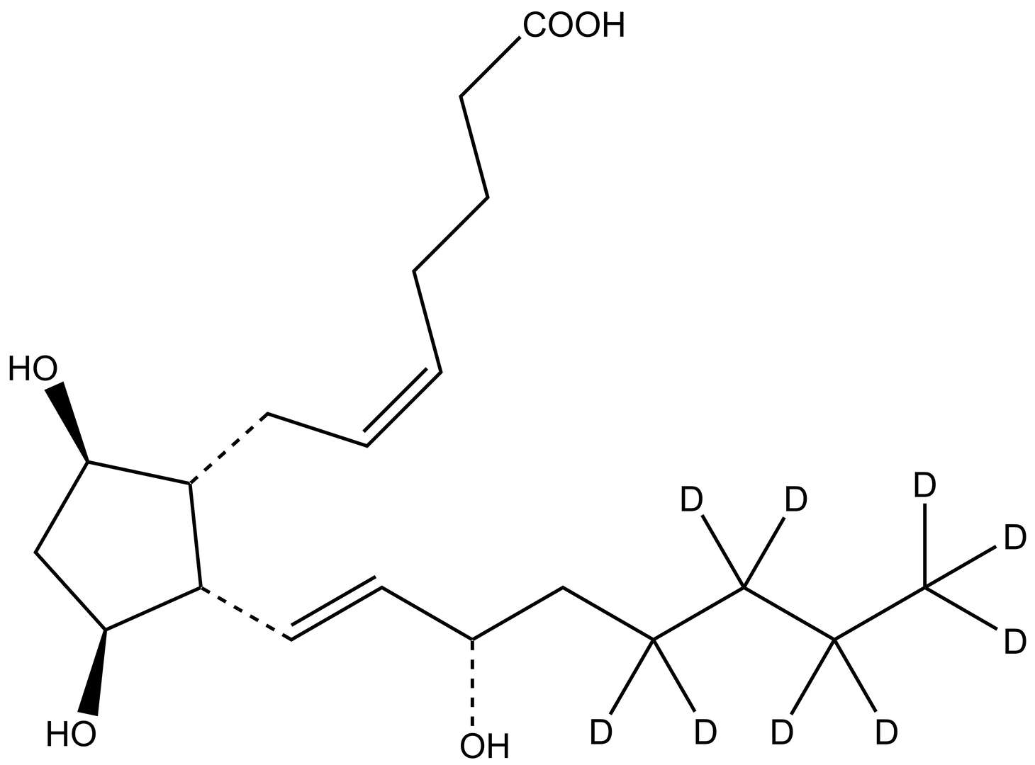 ent-8-iso-15(S)-PGF2α-d<sub>9</sub>