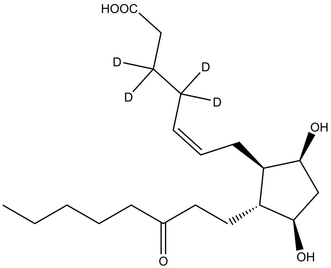 13,14-dihydro-15-keto PGF2α-d<sub>4</sub>