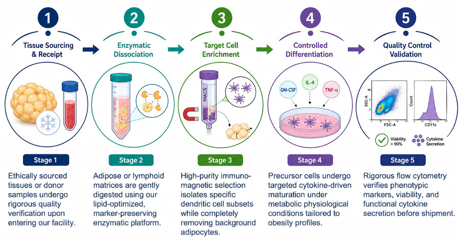 Process of our dendritic cell isolation and culture service. (Protheragen)