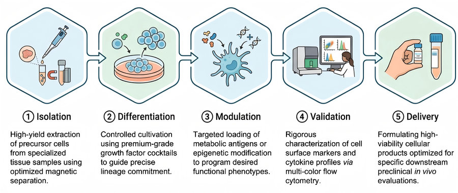 Process of our dendritic cell therapy development service. (Protheragen)