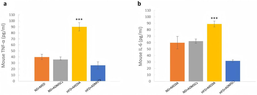 How AD-MSCs lower blood glucose, inflammation & cardiovascular risk in diet-induced obesity mice. (Jaber, et al., 2021)