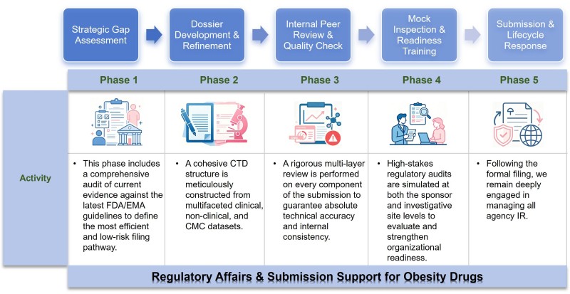 Obesity drug regulatory affairs and submission support process. (Protheragen)