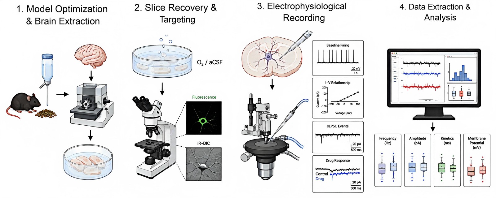 Process of our Brain Slice Patch Clamp Service (Protheragen).